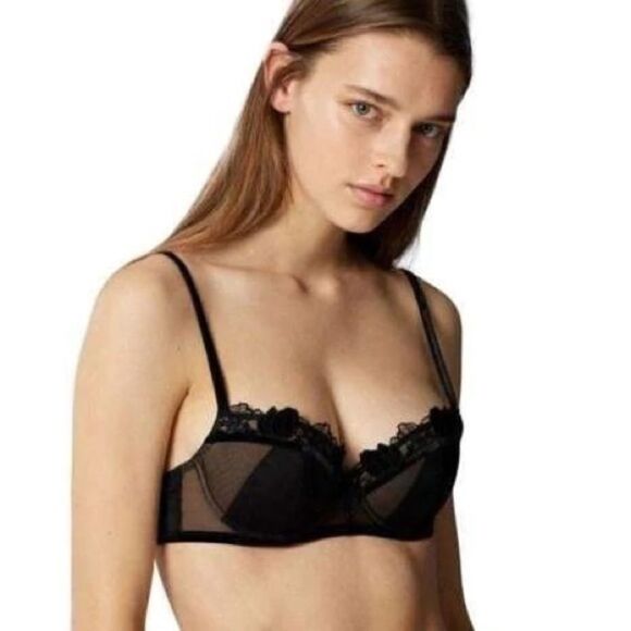 MAISON LEJABY BLACK DAHLIA UNDERWIRE BRA 34 B - Picture 6 of 7